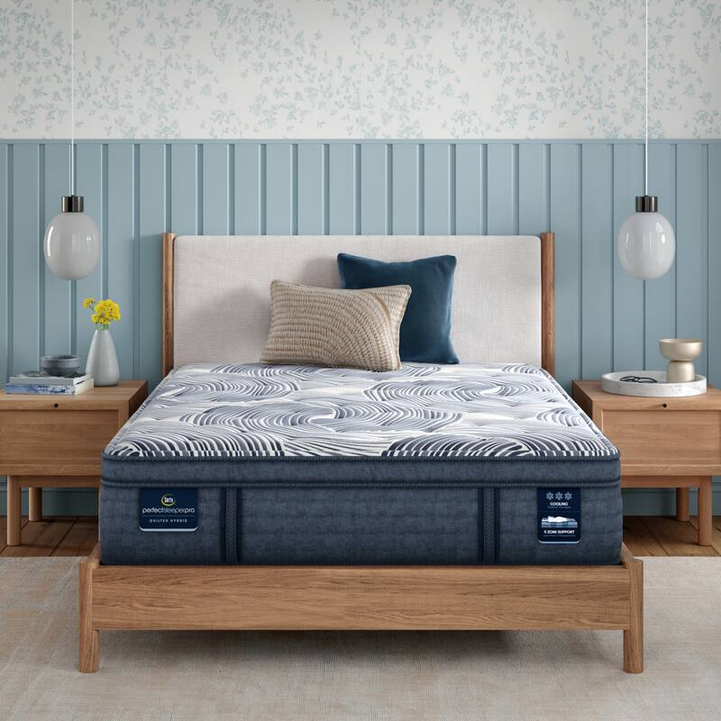 Serta Perfect Sleeper Pro Edinburgh 15" Latex Hybrid Plush Pillow Top Mattress
