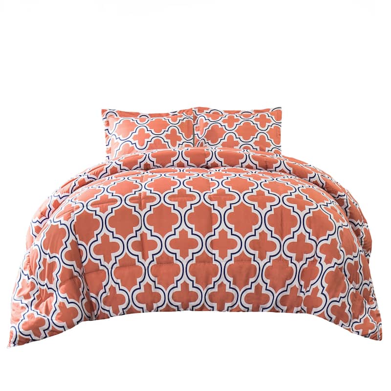 Superior All Season Down Alternative Trellis Comforter Set