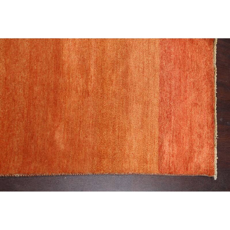 Modern Oriental Gabbeh Kashkoli Wool Runner Rug Hand-knotted - 2'5" x 20'2"