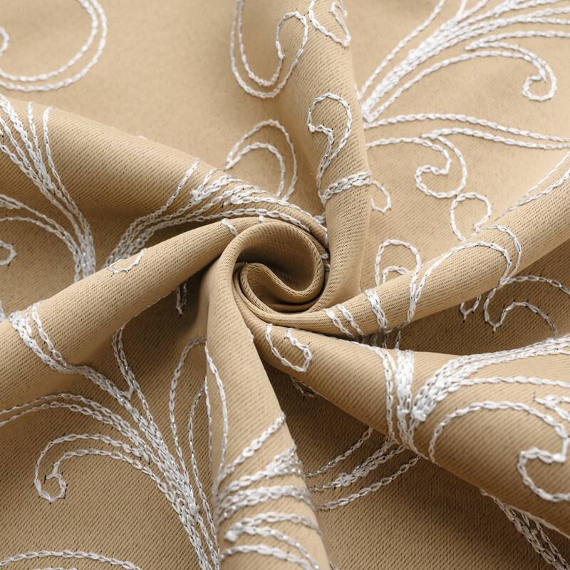 Kimber Embroidered Privacy Window Curtain Panel 84" or 90"