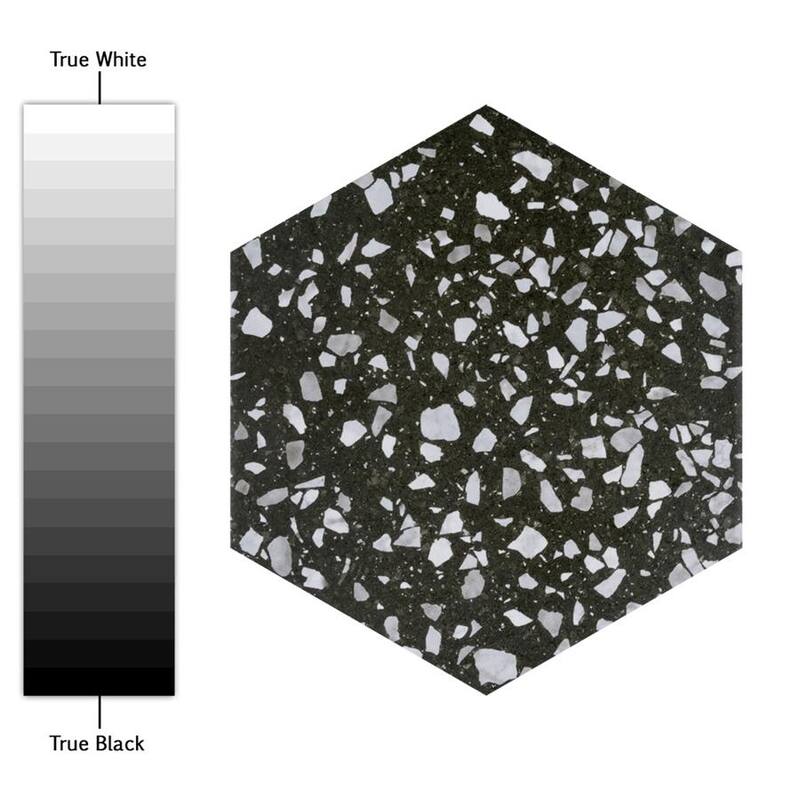 Merola Tile Venice Hex Black 8.63" x 9.86" Porcelain Floor and Wall Tile