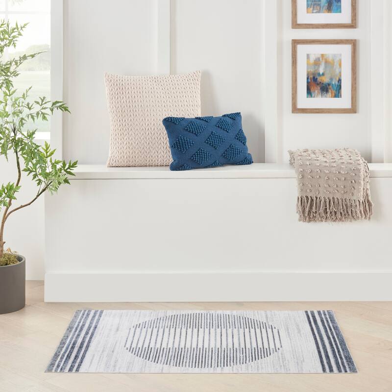 Nourison Astra Machine Washable Linear Area Rug