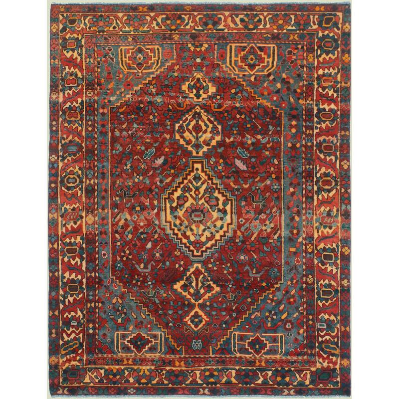 Fine Vintage Distressed Keiko Rust/Grey Rug - 5'7