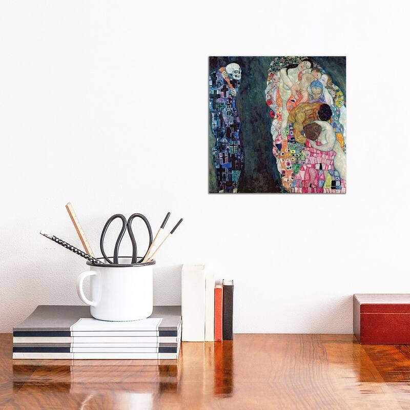 iCanvas "Death And Life, c.1911" by Gustav Klimt Canvas Print - 12x12x1.5