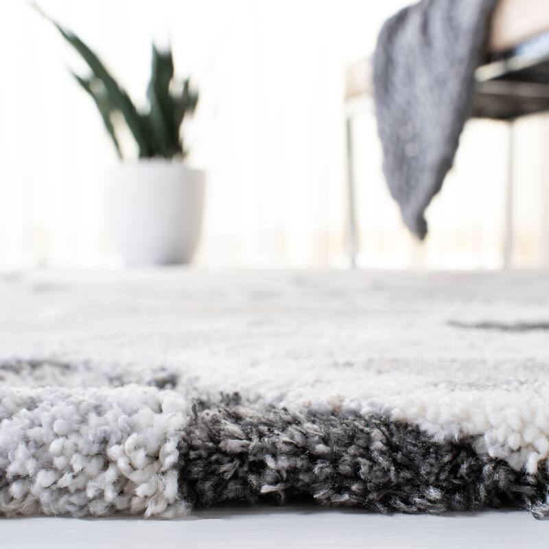 SAFAVIEH Cyrus Shag Kerasoula Abstract 1-inch Thick Rug