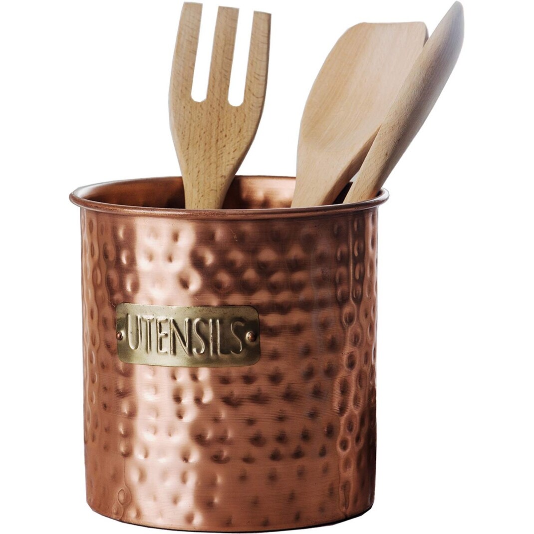 Stainless Steel Kitchen Utensil Holder - Crock Organizer Caddy - Great for  Large Cooking Tools - Bed Bath & Beyond - 30138329