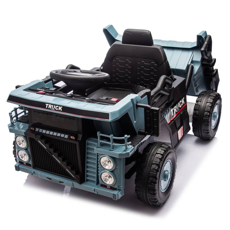 12V Kids Ride On Dump Truck W/Parents Control,2wd,Rear-Wheel Suspension,Electric Dump Bed And Extra Shovel,For Kids 3-5