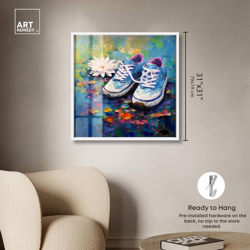 Lily Pad Sneakers Shadowbox by Art Remedy