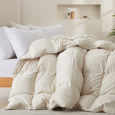 All Season Goose Down Feather - King Light Grey