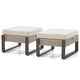 preview thumbnail 11 of 19, Cozywor 2-Piece Wicker Outdoor Patio Ottoman with Steel Frame and Cushions