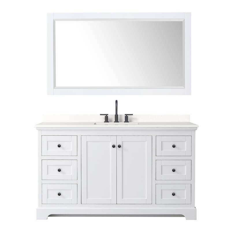Wyndham Collection WCV232360S-QTZ-US3M58 Avery 60" Free Standing