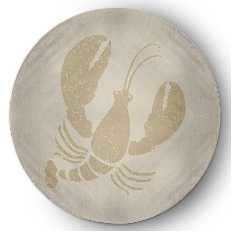 Lobster Nautical Chenille Rug