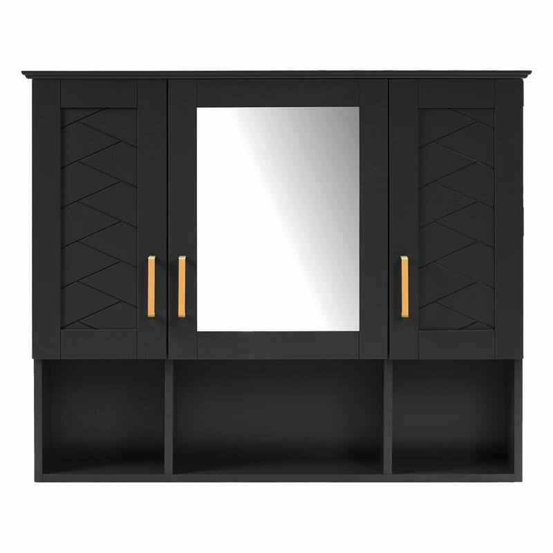 35" 2-in-1 Wall-Mounted Medicine Cabinet - High-Definition Mirror with Storage, Adjustable Shelves & Soft-Close Doors