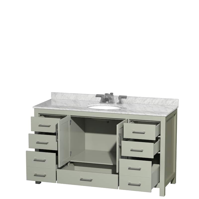 Wyndham Collection Sheffield Single Vanity Set