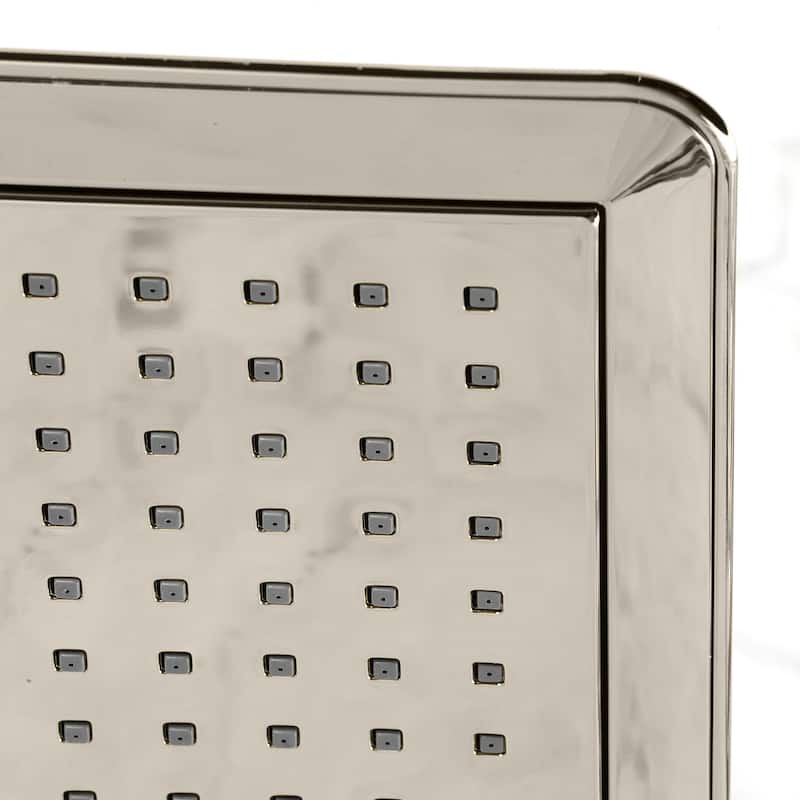 Kingston Brass Claremont 9-5/8 Inch Square Shower Head with Shower Arm