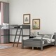 preview thumbnail 2 of 7, Contemporary Twin over Full Loft Bed with Cabinet - Sleek Bunk Bed Includes Hardware