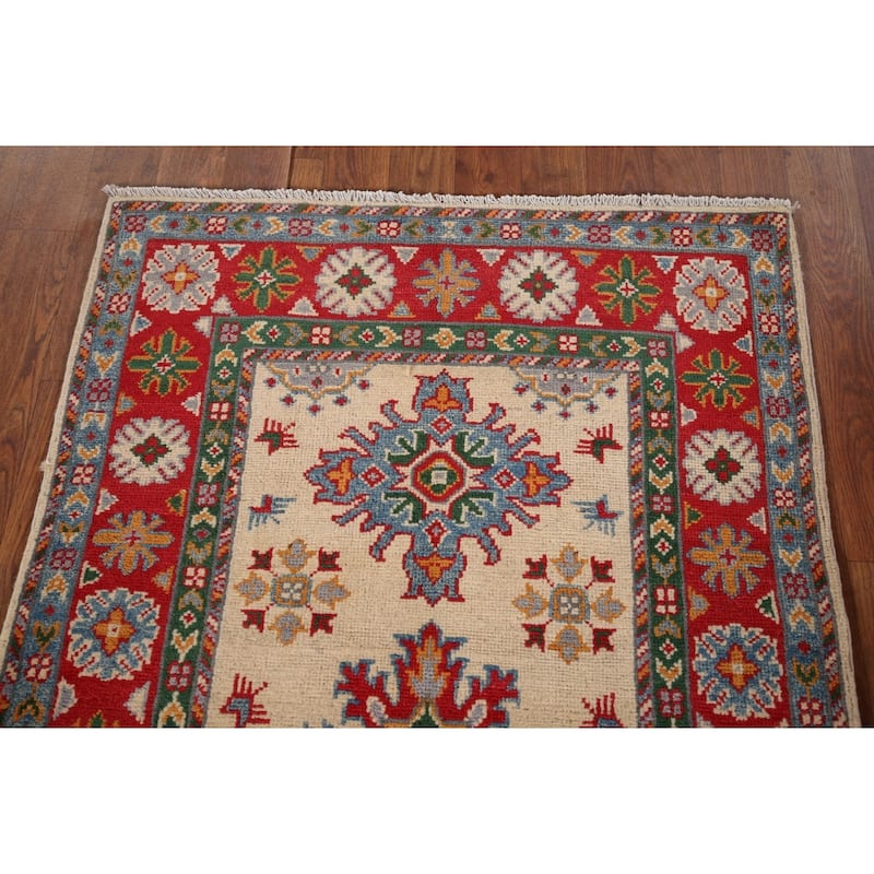 Kazak Oriental Foyer Rug Handmade Traditional Wool Carpet - 2'9" x 4'3"