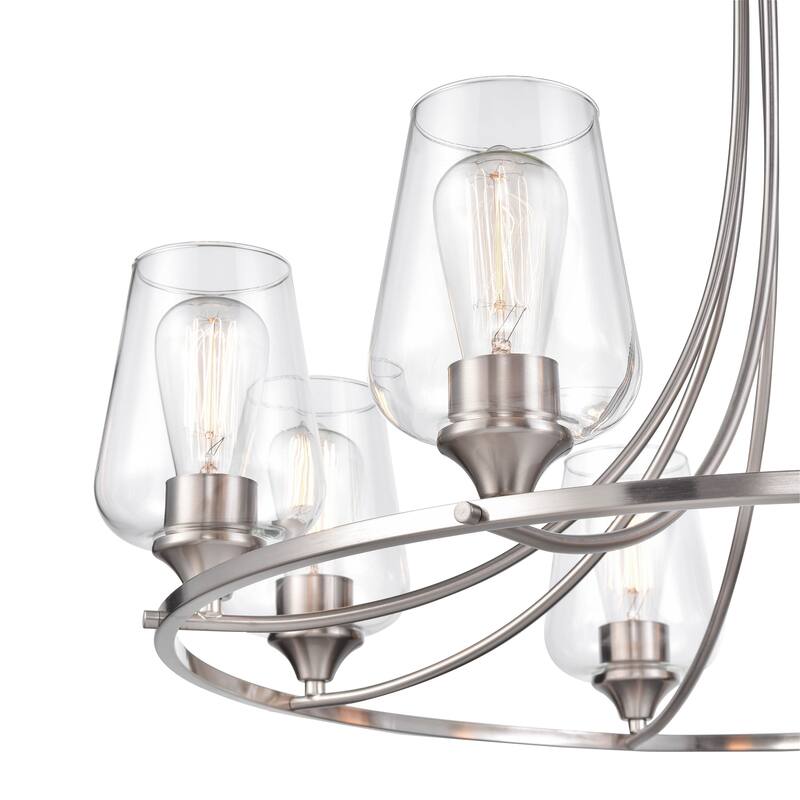 Millennium Lighting Ashford 8 Light Chandelier in Multiple Finishes with Clear Glass Shades