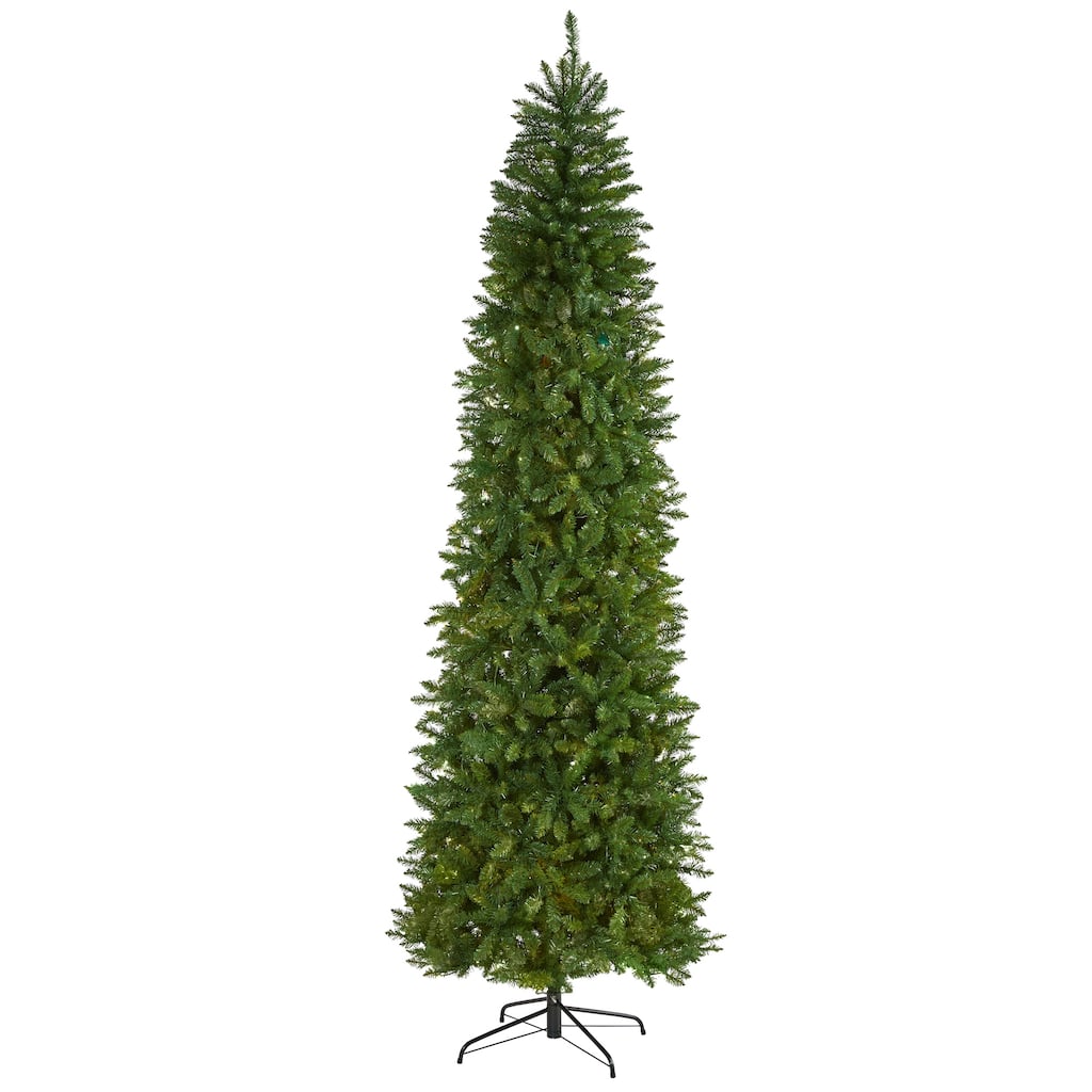 9' Slim Mountain Pine Artificial Christmas Tree, Unlit - 9 Foot