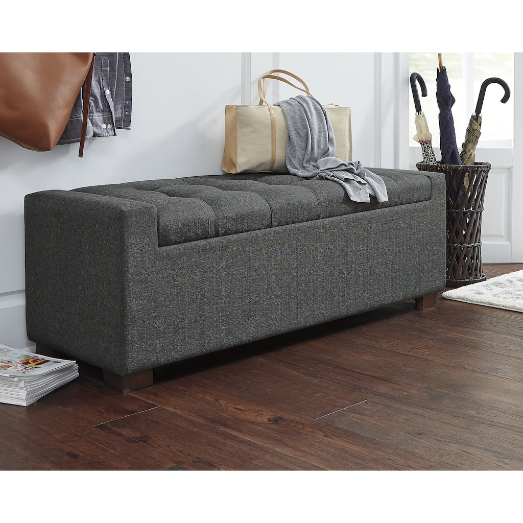 Signature Design by Ashley Cortwell Dark Grey Storage Bench - 54"W x 18"D x 18"H