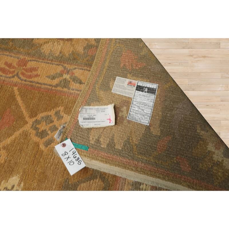 8x10 Hand Knotted Wool Mustard Tibetan Plush Pile 223 Bidjar Wash Rug - 8' x 10'