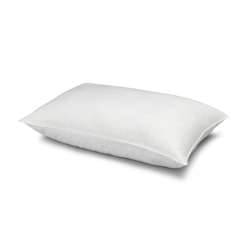 100% Cotton Dobby-Box Shell Firm Back/Side Sleeper Down Alternative Pillow - White