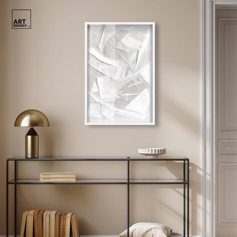 Thick White Texture II Shadowbox by Art Remedy