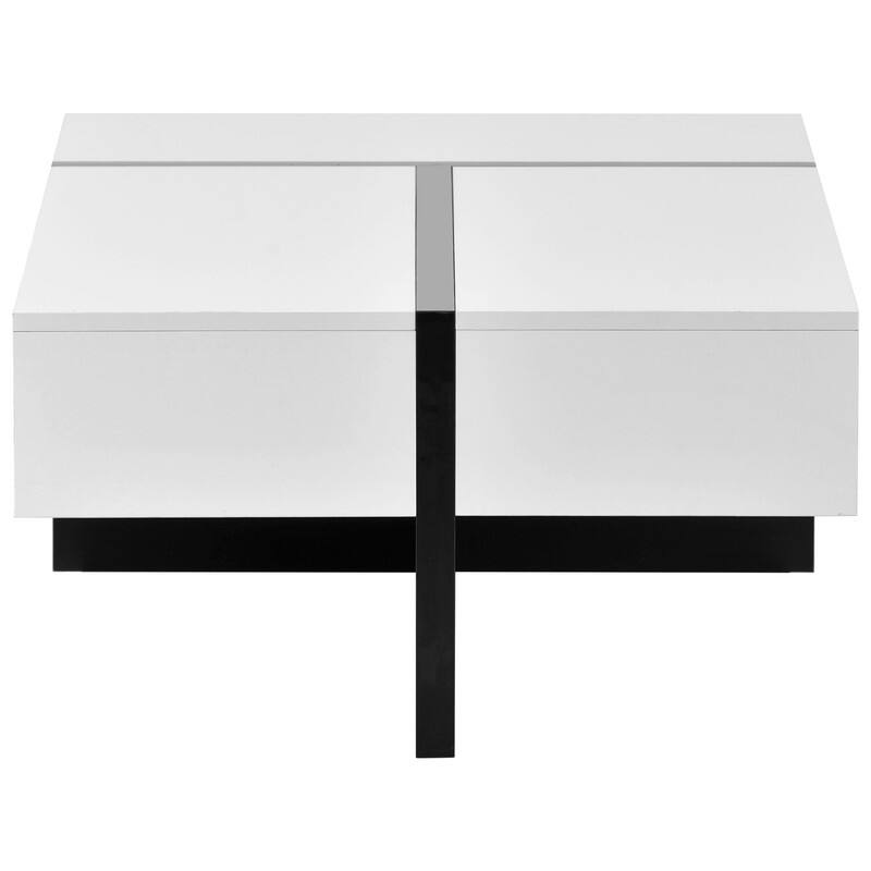 45.2'' Modern High Gloss Surface Coffee Table By Aoolive