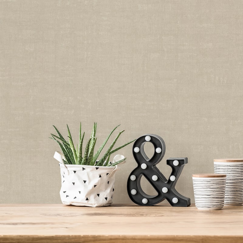 Galerie Wallcoverings Fusion Collection Linen Effect Textured Non-woven Matte Wallpaper Roll