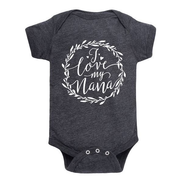 Shop I Love My Nana Script Floral Wreath Infant One Piece