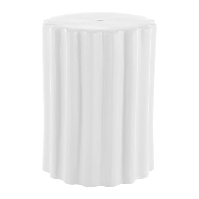 SAFAVIEH Geraldine Ceramic Garden Stool - White