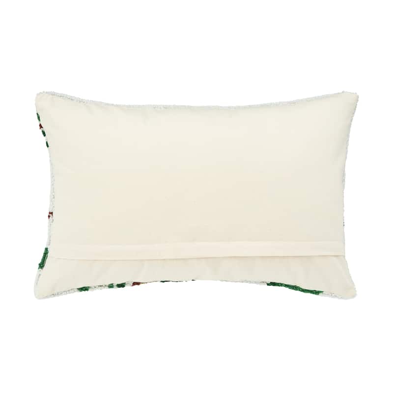 Cardinal Mistletoe Hooked Throw Pillow