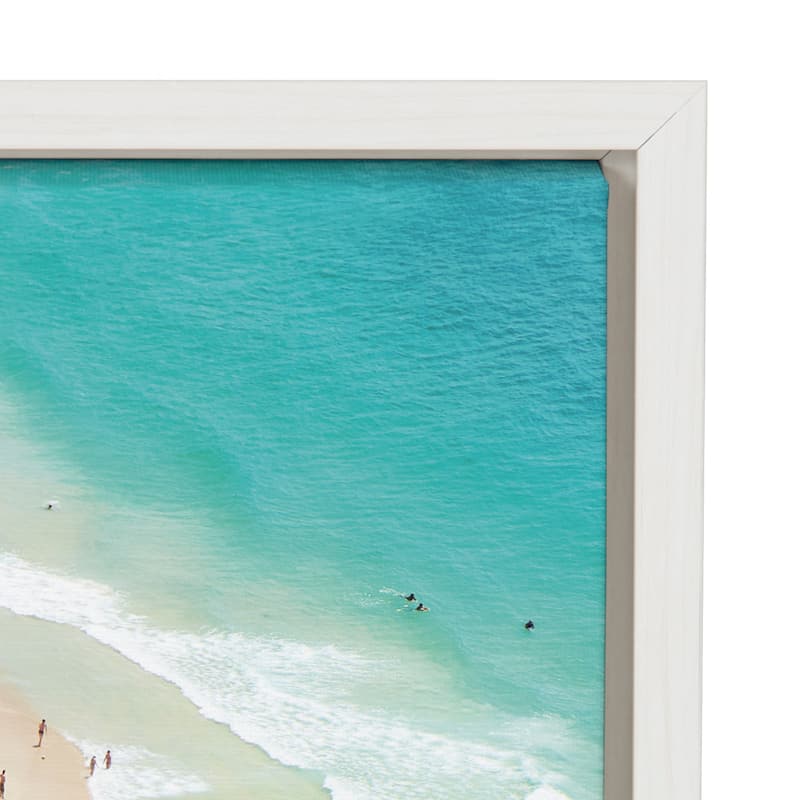 Kate and Laurel Sylvie Beach from Above Framed Canvas by Amy Peterson