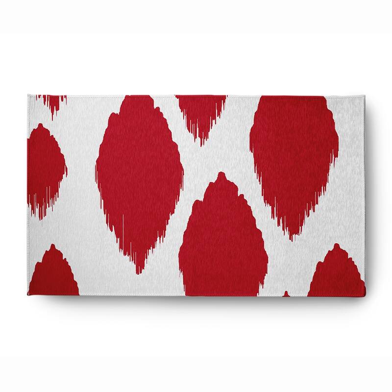 Web of Ikat Soft Chenille Rug - 3' x 5' - Red