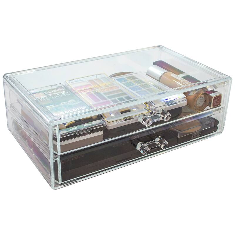 Sorbus Stackable Acrylic Drawers - Clear Storage Drawers for Organizing Make up Palettes, Bathroom Supplies, and More