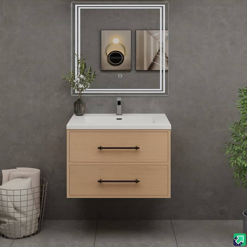 Victoria 30'' Wall-mounted Vanity with Reinforced Acrylic Sink - 29.5