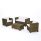 preview thumbnail 24 of 80, Puerta Outdoor 4-piece Patio Chat Set by Christopher Knight Home