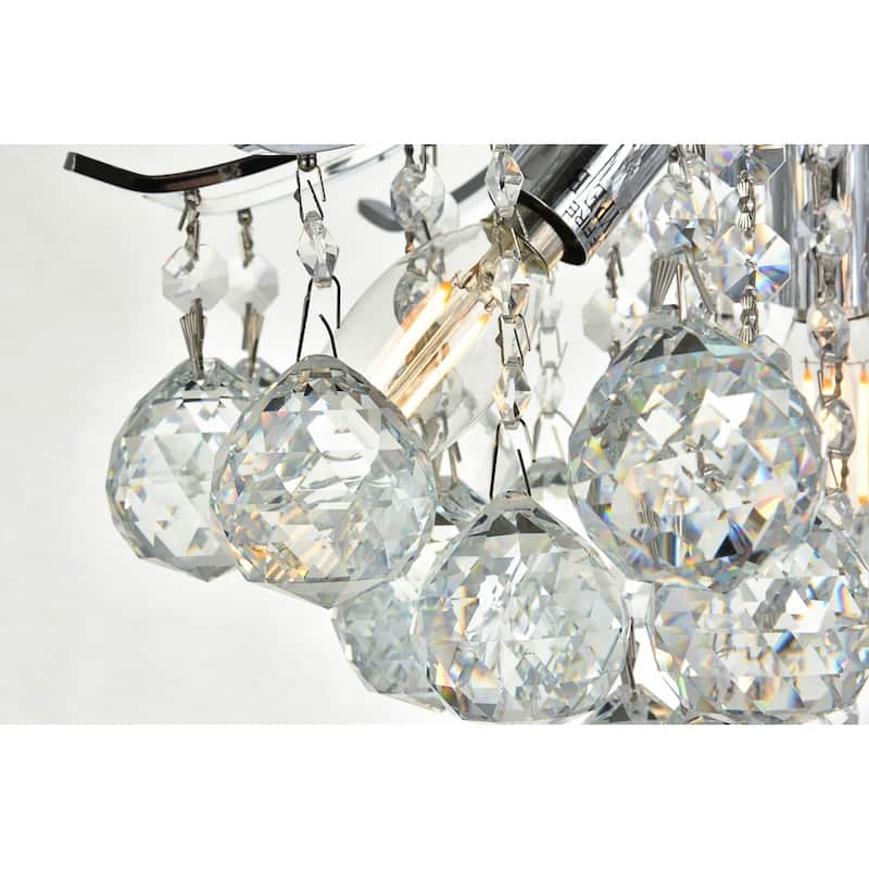 Fleur Illumination 3-light 12-inch Flush-Mount Chandelier - 12 Inch