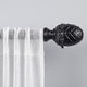 preview thumbnail 19 of 21, ATI Home Acorn 1" Curtain Rod and Finial Set 36" to 72" - Black