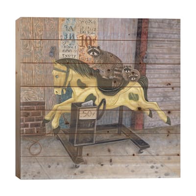 Now We Ride II Print On Wood by Holly Wood - Multi-Color