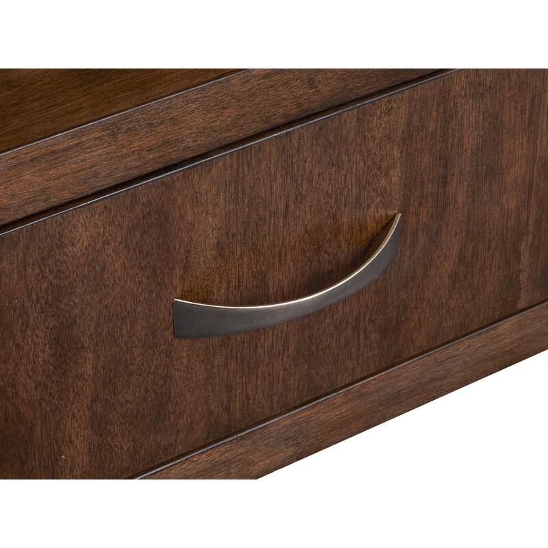 Magnussen Home Mcpherson Burnt Umber Demilune Sofa Table - 54''W x 17''D x 28''H