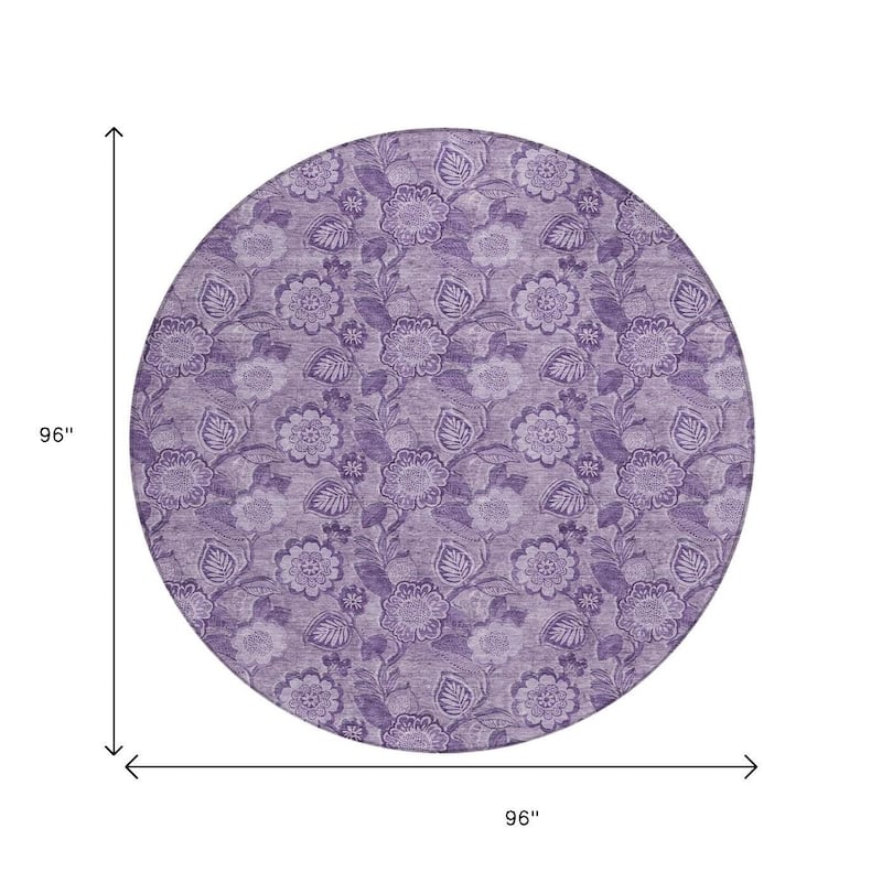 HomeRoots Floral Transitional Rectangle Outdoor Rug