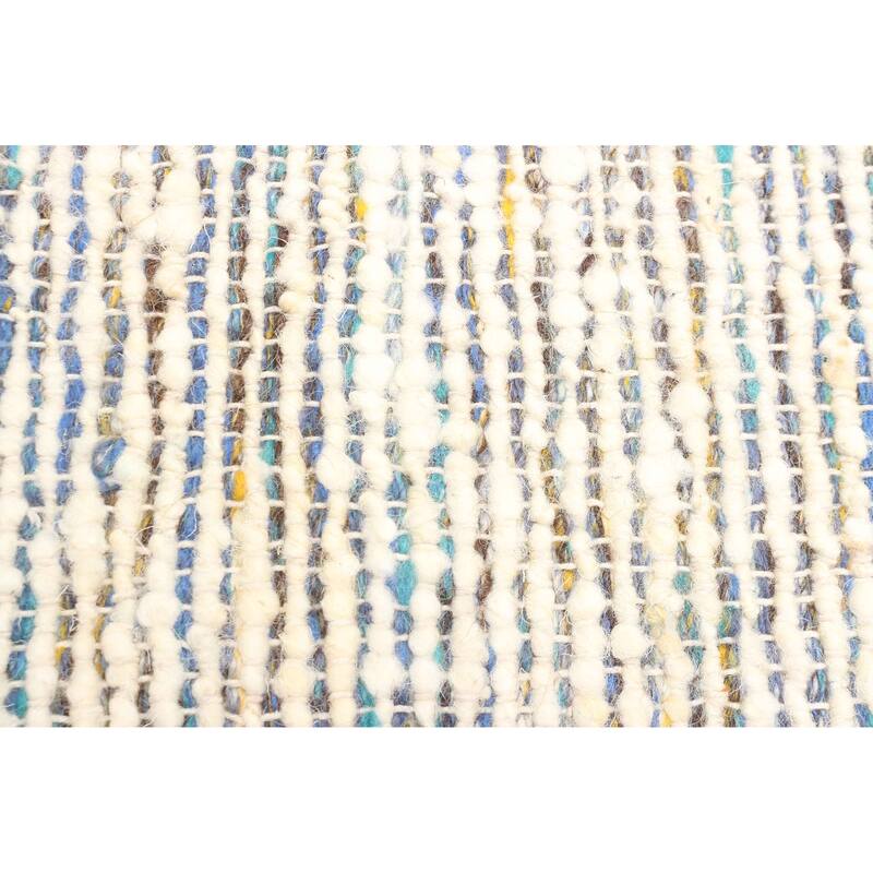 ECARPETGALLERY Braid weave Sienna Cream Wool Rug - 5'0 x 7'11