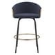 preview thumbnail 18 of 19, Set of 2 Contemporary Velvet & Metal 26" Counter Stool