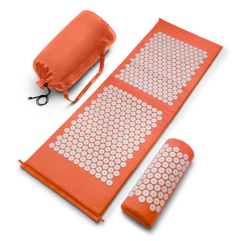 Sivan Health And Fitness Deluxe Acupressure Mat & Pillow Combo Set - Includes Carry Bag - 51" L x 17.5" W x 4" H