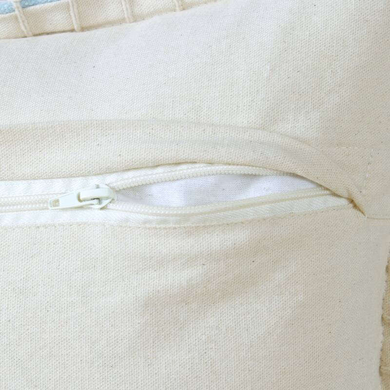 Sevita Guapo Casual Solid Stitched Edge Cotton Throw Pillow