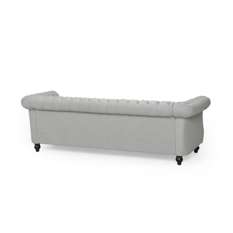 Roomfitters Modern Chesterfield 3-Seater Sofa, Tufted Upholstered Couch with Nailhead Trim and Deep Seating