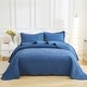 preview thumbnail 99 of 106, MarCielo 3 Piece Cotton Oversized Bedspread Quilt Set Tmonica Cosmic Navy - Oversized King