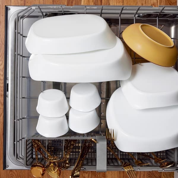 slide 2 of 5, Rubbermaid DuraLite Glass Bakeware 3 Piece Set White