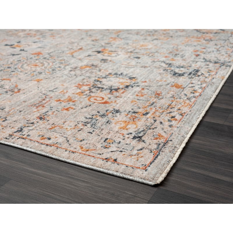 Terra by Obeetee Manor Persian Floral Rug